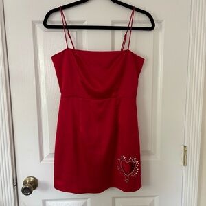 Superdown Red Embellished Mini Sundress